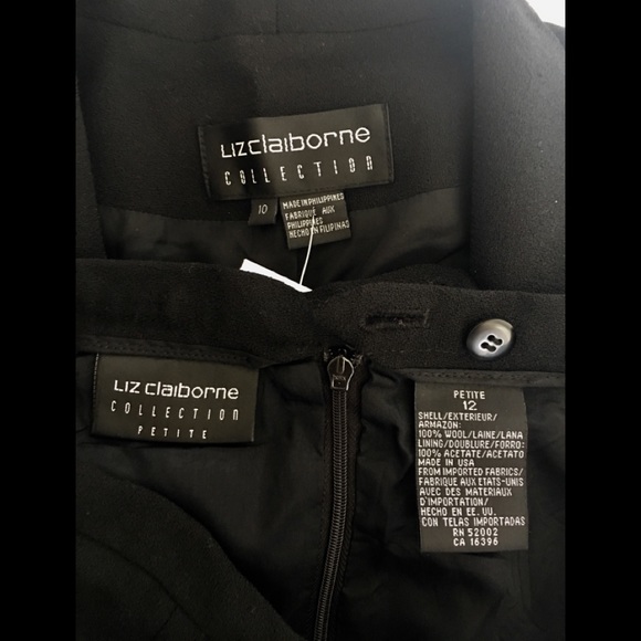 NWT Liz Claiborne 2PCS Executive Pantsuit. Black. - Picture 4 of 4